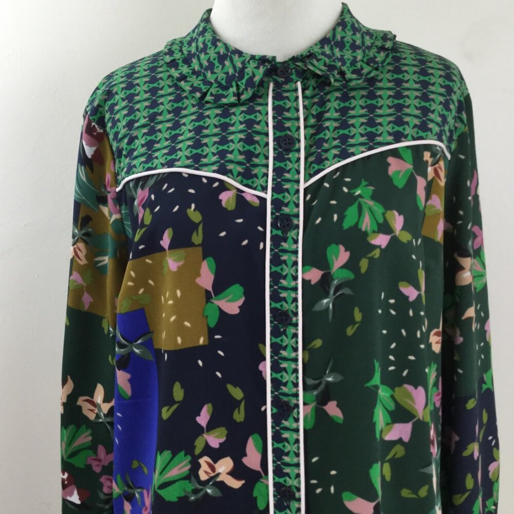 Cabi Floral Mixed Print Shirt m - Picture 3 of 10